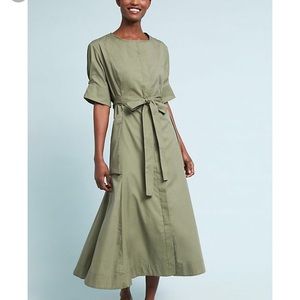 Anthropologie- SISSA OLIVE SHIRTDRESS